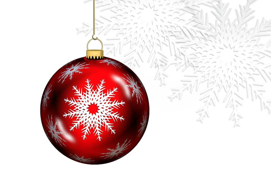 palla, ornamento di Natale, motivo natalizio, rosso, decorazioni per alberi, albero di Natale, decorazione, vigilia di Natale, Natale, Festival, Babbo Natale