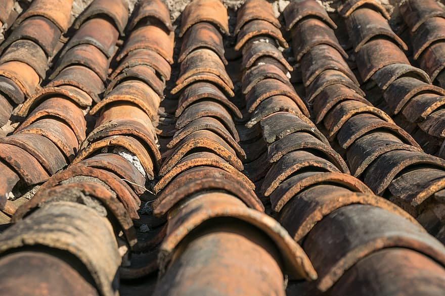 Abstract, Ancient, Antique, Background, Brown, Building, House, Old, Orange, roof, roof tile