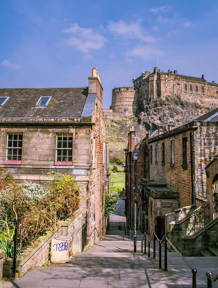 Edimburgo, castello, castello di edimburgo, architettura, esterno dell'edificio, vecchio, storia, culture, posto famoso, struttura costruita, tetto