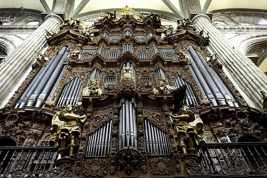 orgă, organ, biserică, catedrală