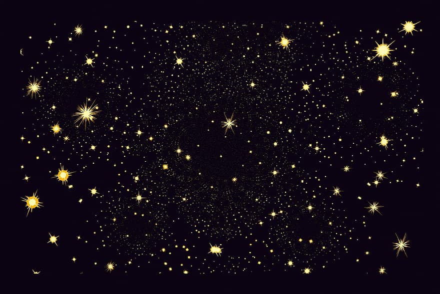 Estrela, céu, gráfico, noite, fundo, textura, estrutura, padronizar, céu estrelado, Natal