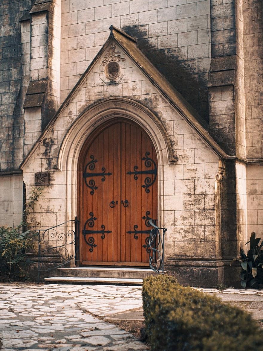 двері, церква, вихід, дерев'яні двері, каплиця, старий, будівлі, архітектура, християнство, релігія, відоме місце