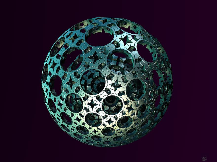 esfera, bola, decoración, metal, ornamento, brillante