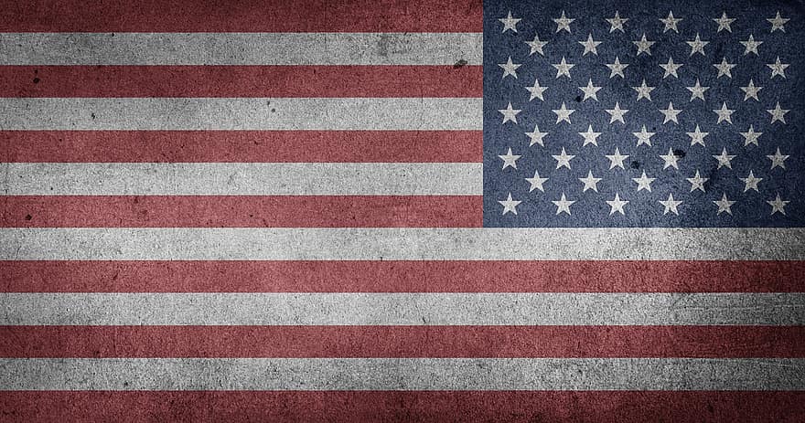 America, Stati Uniti d'America, stati Uniti, bandiera, grunge, stelle e strisce, vecchia gloria, bandiera nazionale, briscola