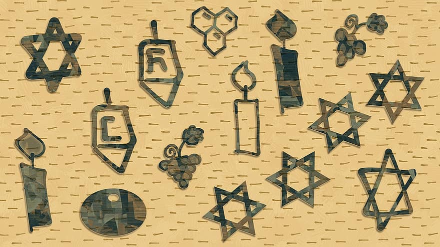Hanukkah, วันหยุดแห่งแสง, โดนัท, เยลลี่โดนัท, sufganiyah, sufganiyot, sufganiya, เทียน, เทียน hanukkah, ปั่นด้านบน, dreidel