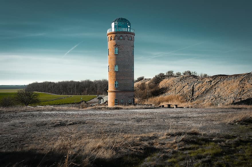 маяк, мыс Аркона, Германия, Рюген, Балтийское море, природа, архитектура, известное место, синий, экстерьер здания, пейзаж