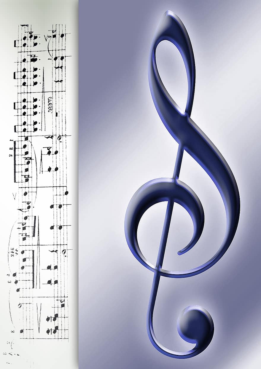 clave, música, partitura, melodía, sonidos, componer, sonar, pieza musical, notenblatt, composición, pentagramas