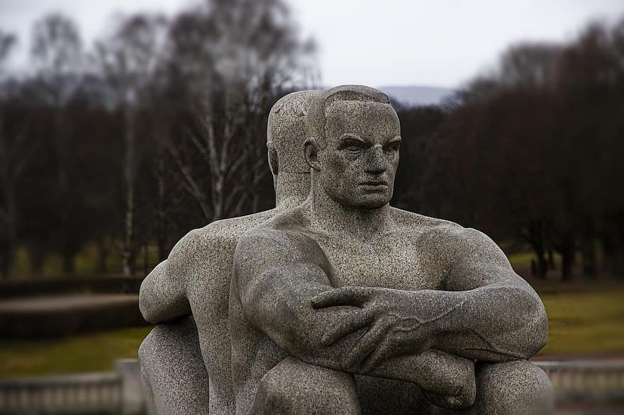 скульптура, парк, камінь, вігеланд, Норвегія