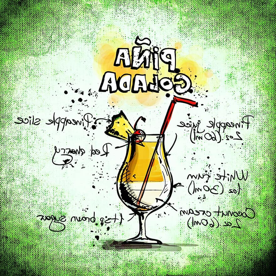 pina colada, κοκτέιλ, ποτό, αλκοόλ, συνταγή, κόμμα, αλκοολικός, καλοκαίρι, γιορτάζω, αναψυκτικό, καλή διάθεση