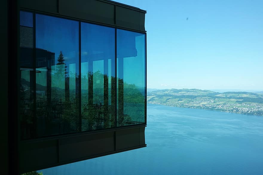 Resort, Hotel, Modern, Lake Lucerne, Rocks, Mountain, Switzerland, Lucerne, Vouch Stock, Restaurant, Region