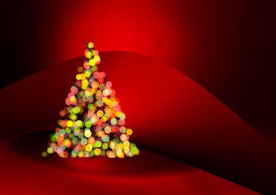 lykønskningskort, juletræ, baggrund, struktur, blå, sort, motiv, julemotiv, snefnug, advent, træ