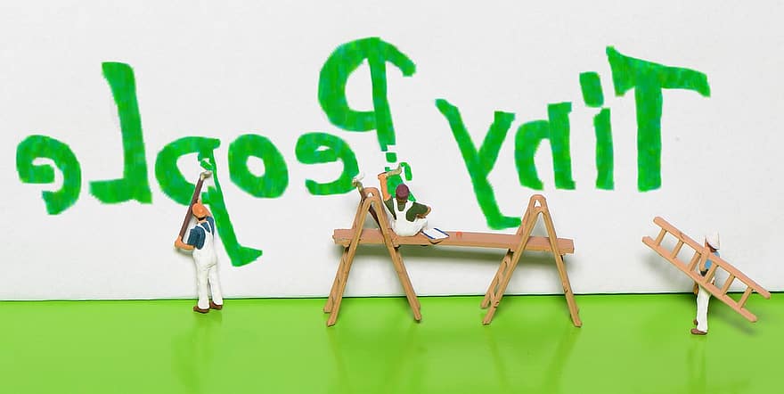 Tiny People Photography, Tiny People, Small People, Painter, wood, creativity, green color, education, illustration, men, table
