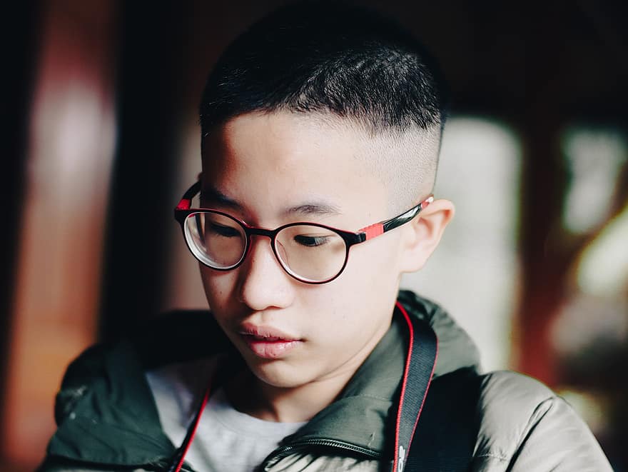 Child, Boy, Asian, Eyeglasses, Asian Child, Portrait, one person, men, adult, males, young adult