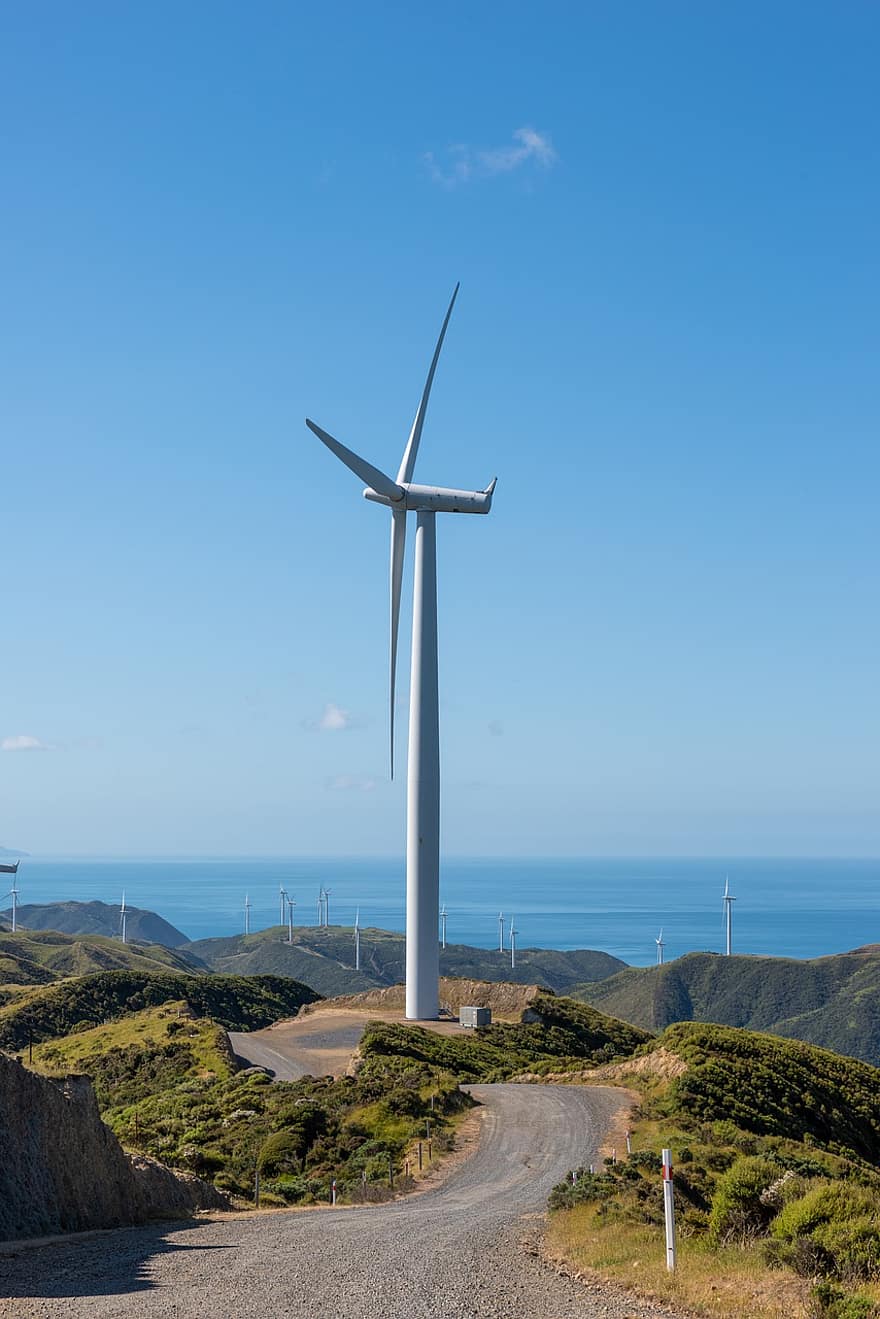 vindturbin, vindkraft, väderkvarn, vindkraftpark, landskap, förnybar energi