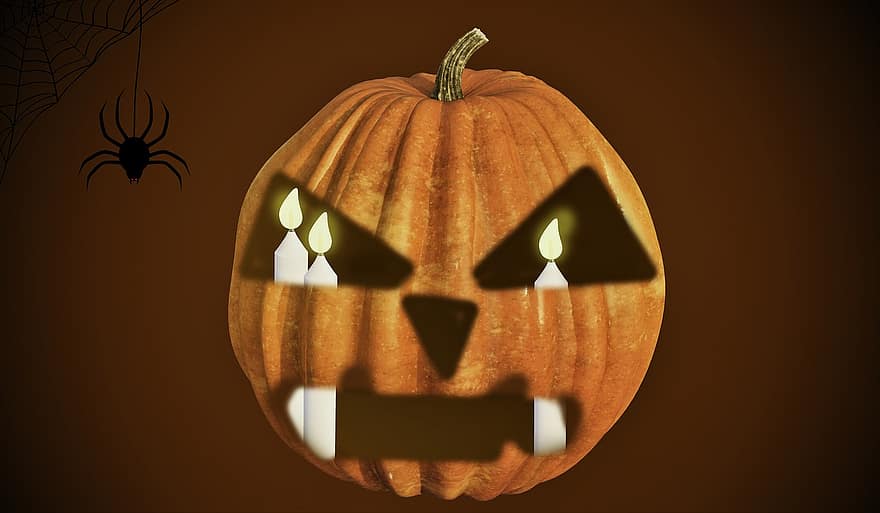 ハロウィン、ろうそく、ホラー、かぼちゃ、気味が悪い、秋、デコレーション、オレンジ、キャンドルライト、変な、ハロウィーンクエルビス