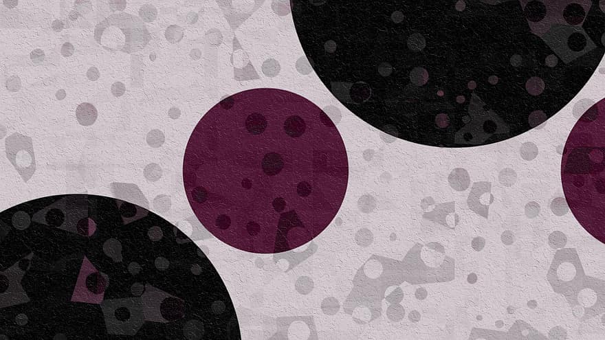 Circles, Abstract, Background, Pattern, Purple, Black, Gray, Spots, Texture, Style, Scrapbook
