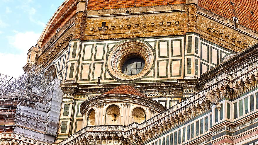 ventana, arquitectura, fachada, pared, Italia, ciudad