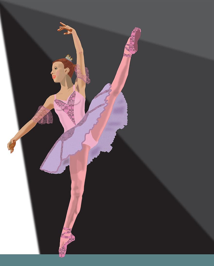 balerină, costum, performanţă