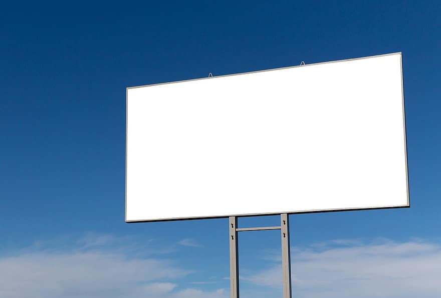 billboard, reklama, ogłoszenie, biznes, rama, porozumiewanie się, trawa, niebo, reklamować, Reklama, zapowiedź