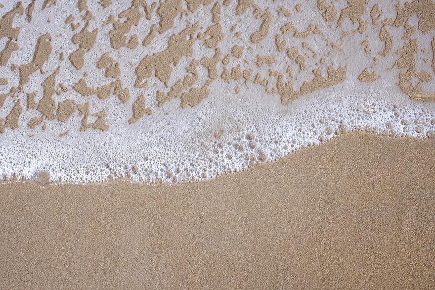 areia, de praia, costa, agua, ondas, mar, oceano, verão, origens, fechar-se, onda
