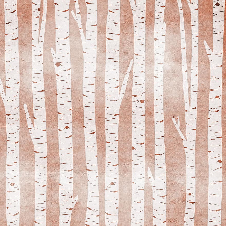 Birch Tree Digital Paper, Wood And Beach, Floral, Gold Foil, Art Nouveau, Art Deco Digital Paper, Scrapbooking, Pattern, Template, Vintage, Retro
