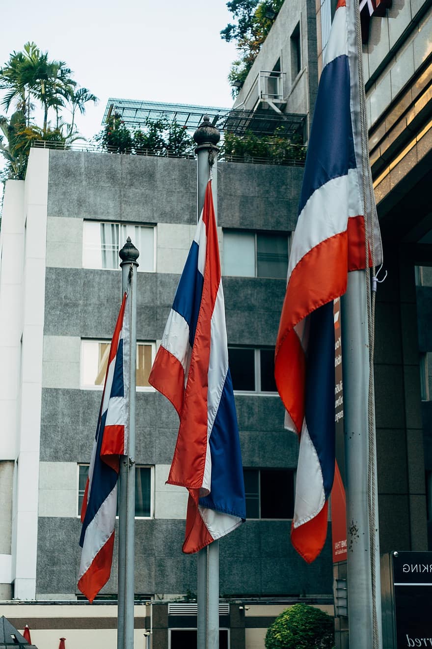 flaga tajska, flaga, Tajlandia, tajski, symbol narodowy, symboliczny, dziedzictwo, fabuła, kraj, biznes, patriotyczny