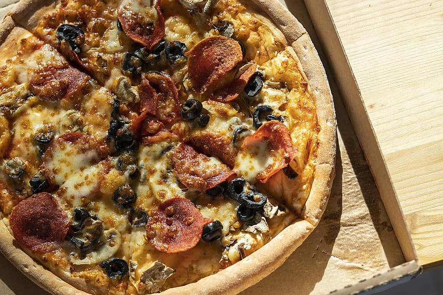 pizza, mozzarella, mat, pizza restaurant, deig, pizza deig, nydelig, ost, Pizza Pie, pizza skiver, eske