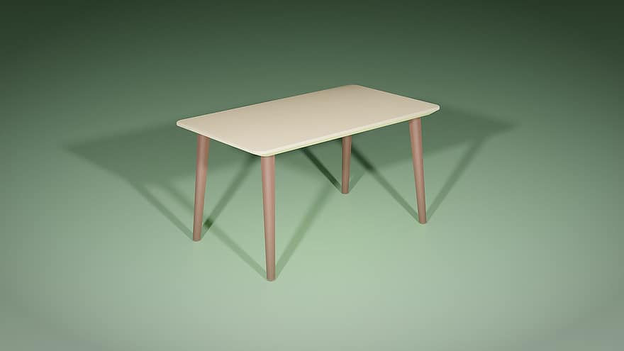 meja, mebel, 3D Mockup, objek tunggal, kursi, dalam ruangan, latar belakang, kayu, Desain, tidak ada orang, modern