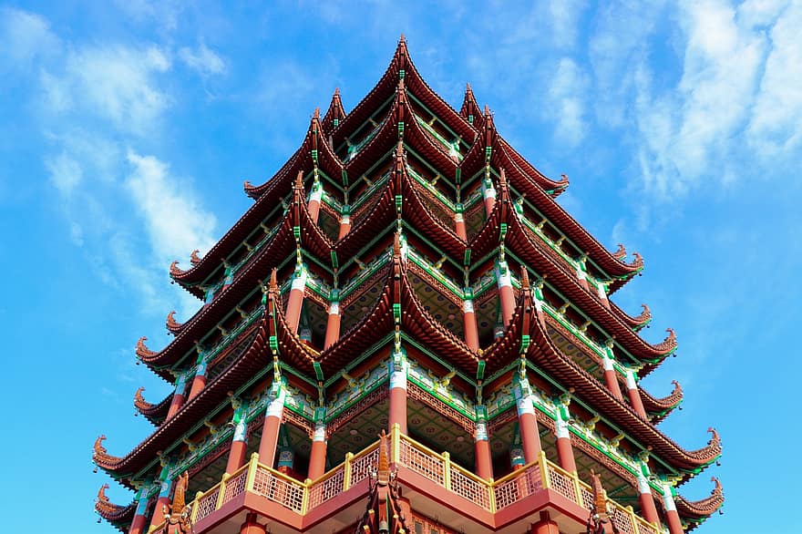 Heming Tower, Building, Architecture, China, Shanghai, Chuansha, Asia, Ancient Architecture, Tourism, Culture