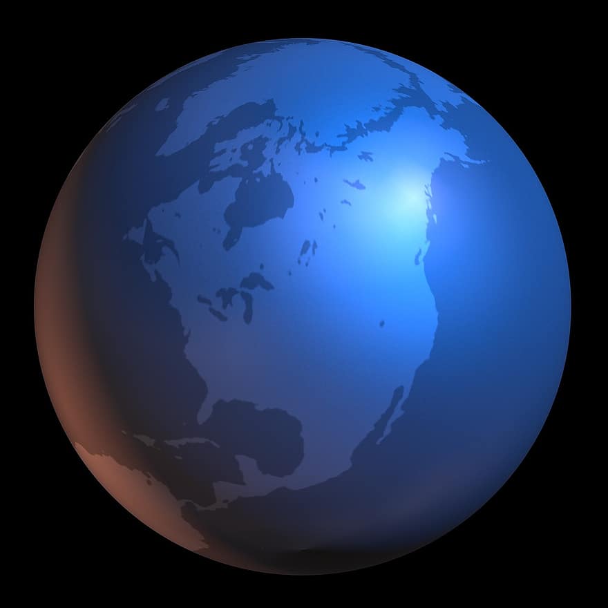 Bắc Mỹ, bản đồ thế giới, bản đồ, quả địa cầu, lục địa, Trái đất, Quốc gia, các bang của mỹ, biển cả, bán cầu, sự định hướng