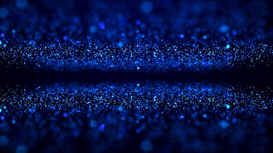 Particles, Blue, Lights, Bokeh, Design, Glitter, Party, Celebration, Beautiful, Wallpaper, Abstract