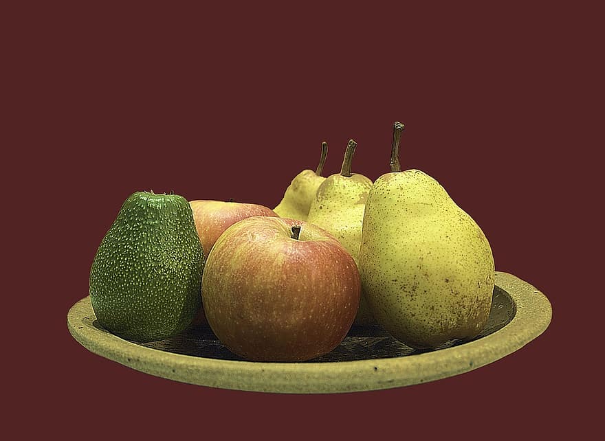 fruits, pommes, poires