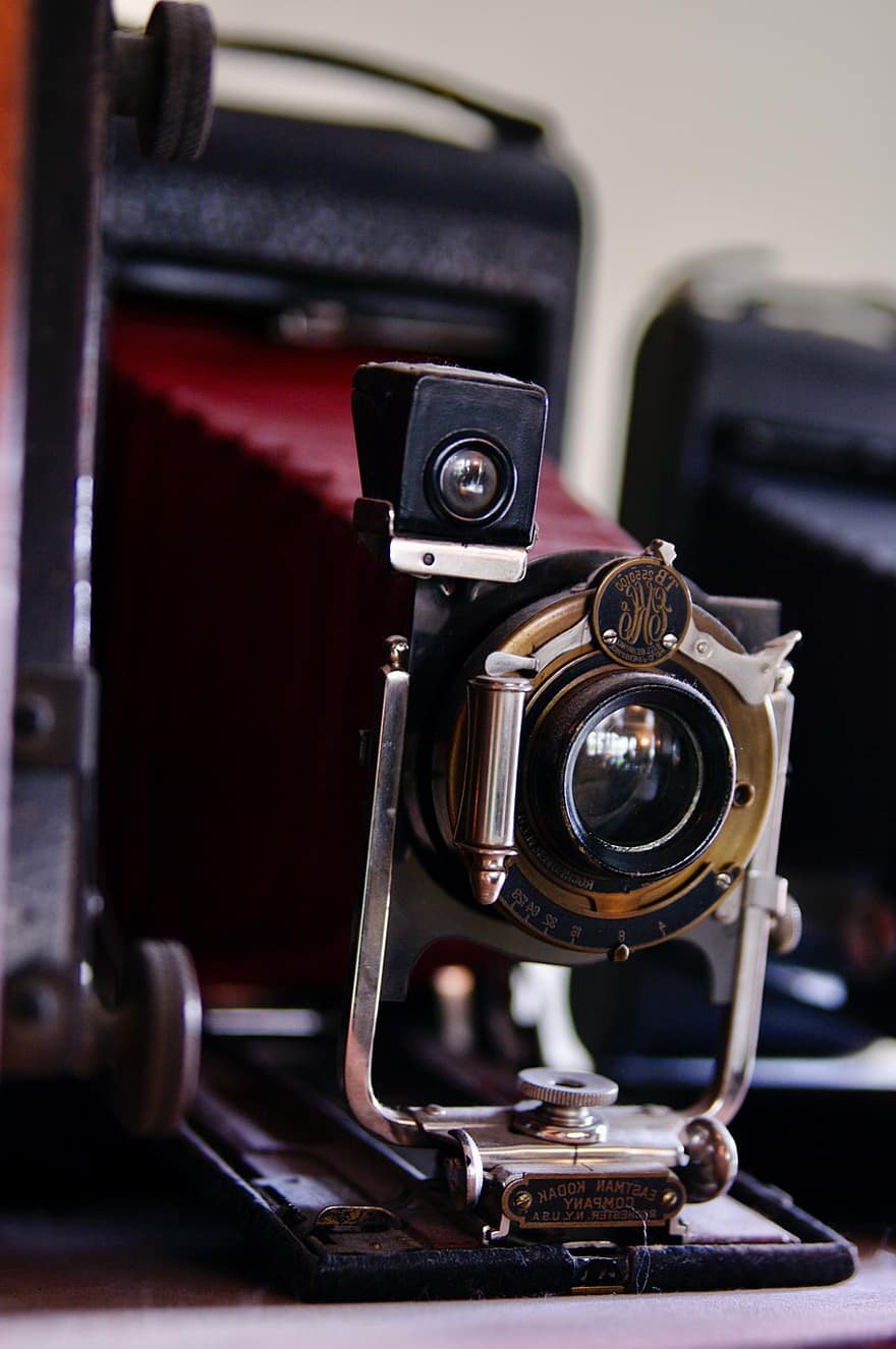 aparat fotograficzny, kodak, antyczny, fotografia, zabytkowe, obiektyw, stary, retro, analog, nostalgia, cyfrowy