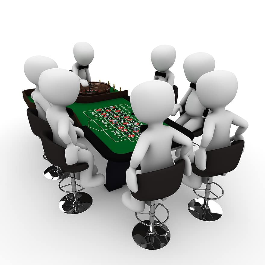 ルーレット、遊びます、ギャンブル、カジノ、ゲームバンク、利益、ルーレット盤