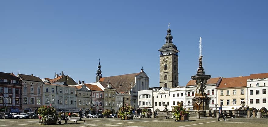 Cộng hòa Séc, budweis, ceske budejovice, đài phun nước samon, phong cảnh, bohemia, bohemia phía nam, thành phố, Trung tâm lịch sử, trung tâm lịch sử, lịch sử