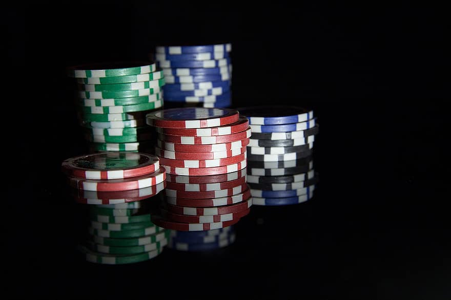 poker çipleri, kumar, kumarhane, bahis, blackjack, poker, cips, oyun, servet, eğlence, yığın