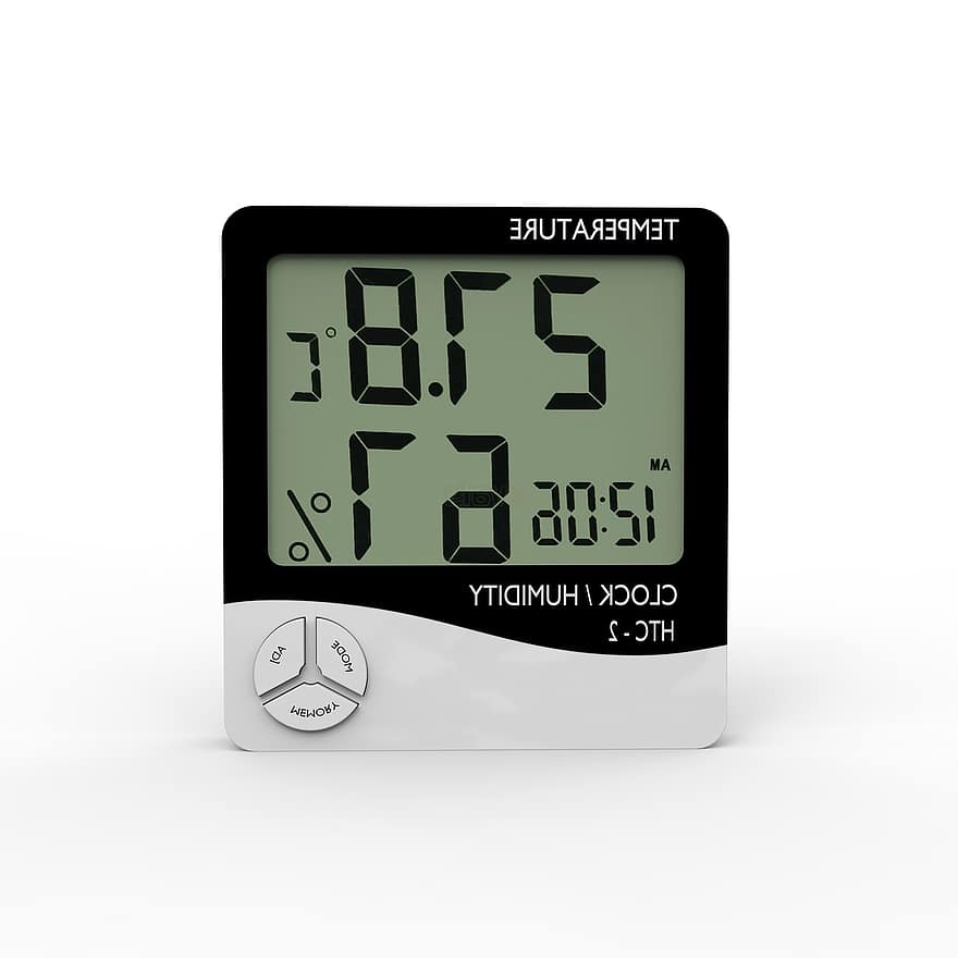 Digital Room Temperature Meter, Temperature, Thermometer, Meter, Measure, Display, Electronics, Technology, isolated, medicine, clock