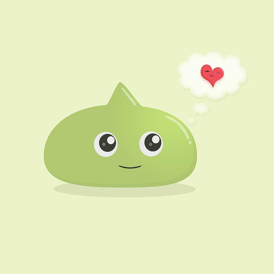 Jelly, Green, Heart, Candy, Sweet, Delicious, Food, Dessert, Fruit, Red, Thinking