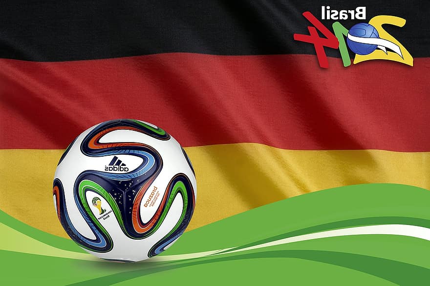 World Cup, Football, World Cup 2014, World Championship, Football Match, Sport, Flag, Germany, German Flag, Ball, Brazuca