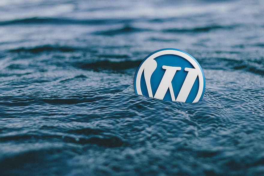 WordPress, вода, лого, заден план, икона, блог, блоговете, Синьо лого