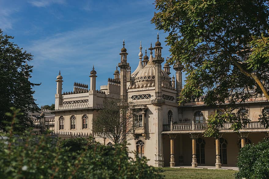 arquitectura, edifici, palau, referència, històric, pavelló reial, Pavelló de Brighton, Brighton, Anglaterra, Regne Unit