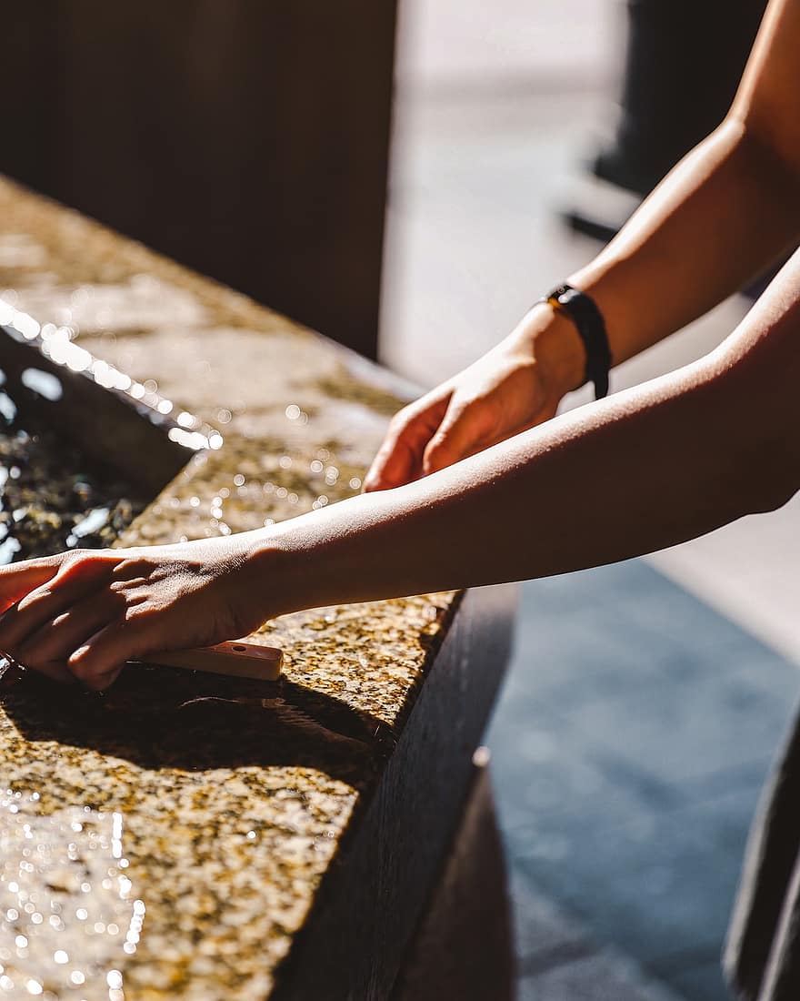 Hands, Woman, Person, Touch, Water
