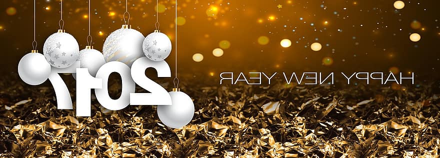 Nieuwjaar, gelukkig nieuwjaar, nieuwe, jaar, viering, pf 2017, nieuwjaarsdag, Blikvanger, goud, gouden, kerstballen