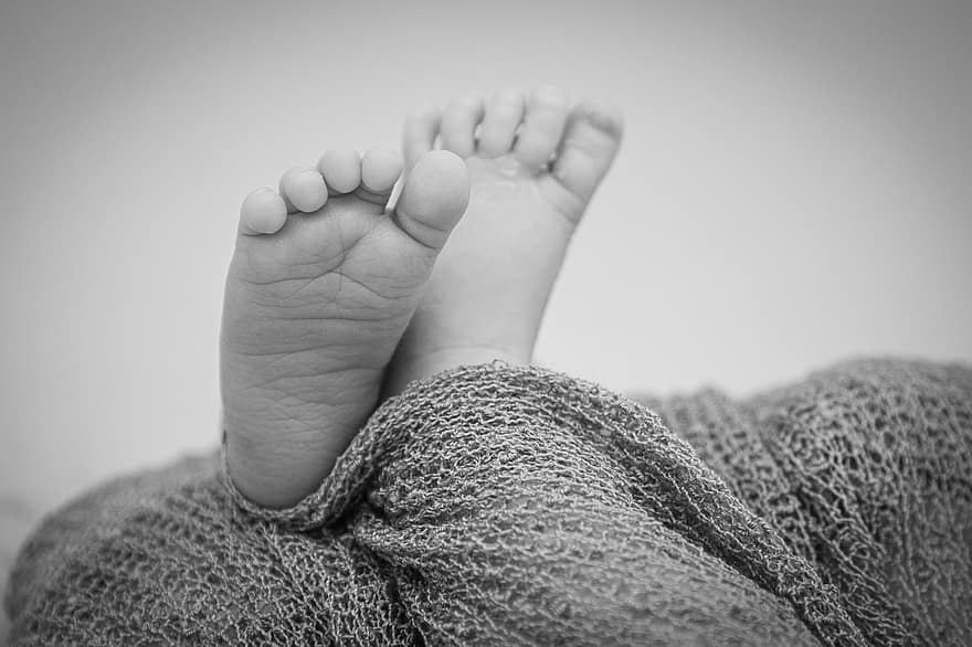 baba, láb, gyermek, újszülött, kicsi, gyerekek, emberi láb, közelkép, aranyos, egy ember, emberi kéz