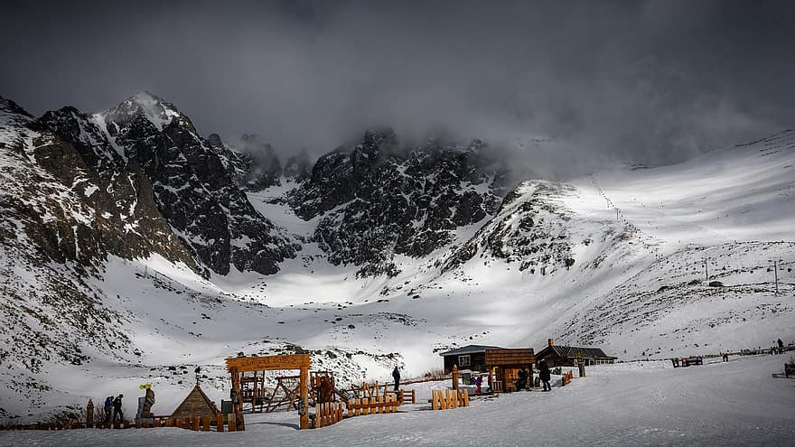 muntanyes, neu, hivern, naturalesa, a l'aire lliure, paisatge, vysoké tatry