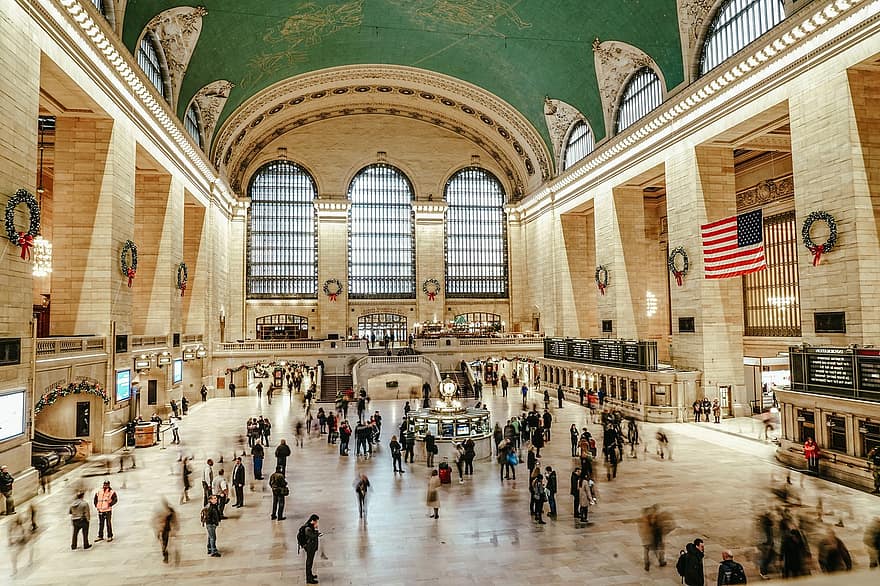 terminal grand central, new york, Arsitektur, nyc, Manhattan, Amerika Serikat, kota, Stasiun kereta, bangunan, tengara