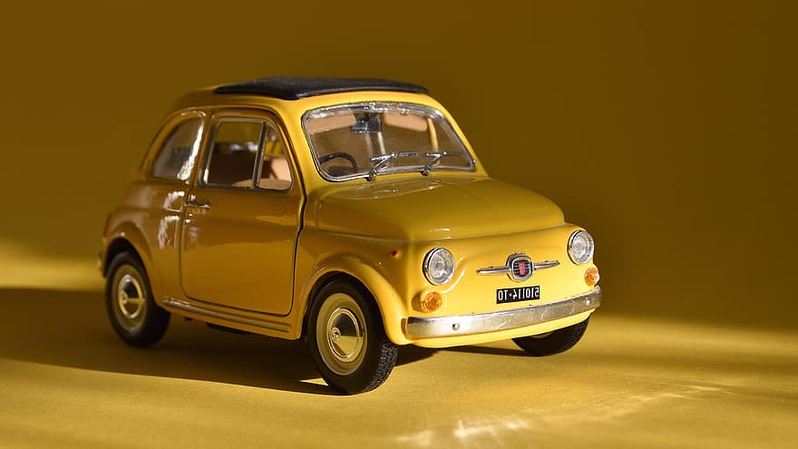 Fiat 500l, Yellow Car, Car Model, Collectible, Car Vintage, Collection, Antique Car, Model, Old Car, Old Mobile, car