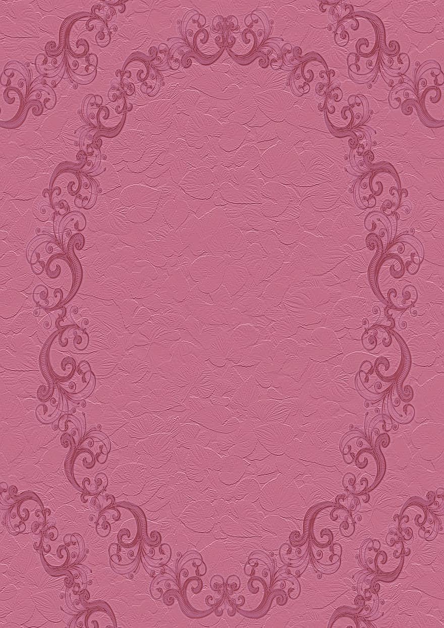 Dusky Pink, Pink, Background, Frame, Playful, Nostalgic, Romantic, Vintage, Country House, Romance, Place Card