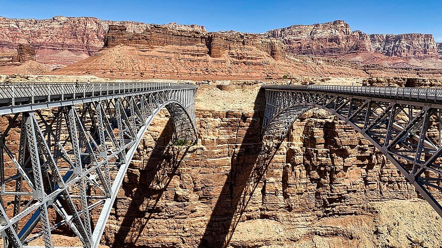 橋、峡谷、砂岩、アリゾナ、ユタ、自然、風景、美しい景色