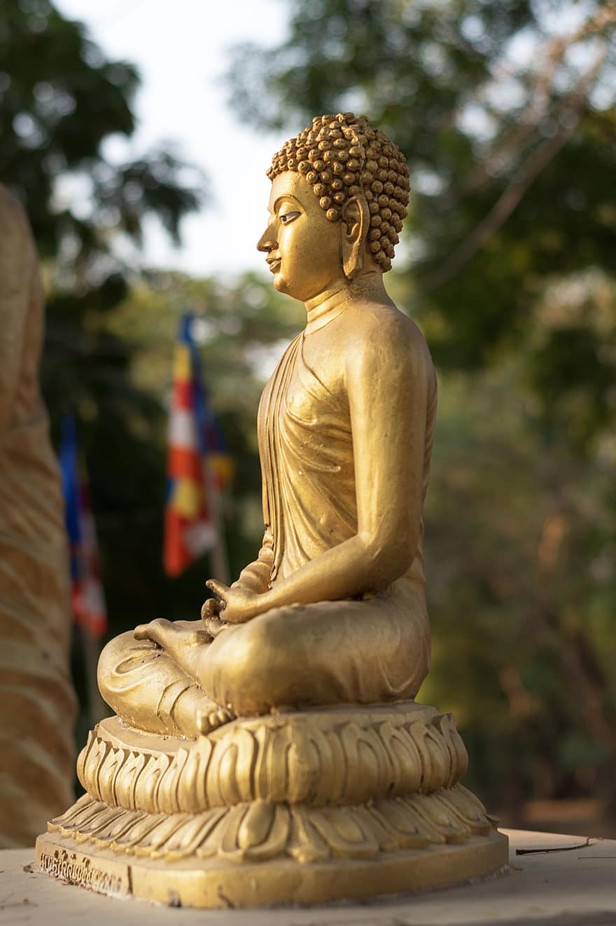 Statue, Buddha, religiös, Kunst